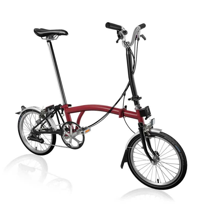 Brompton C Line Explore High Folding Bike 2022 in House Red